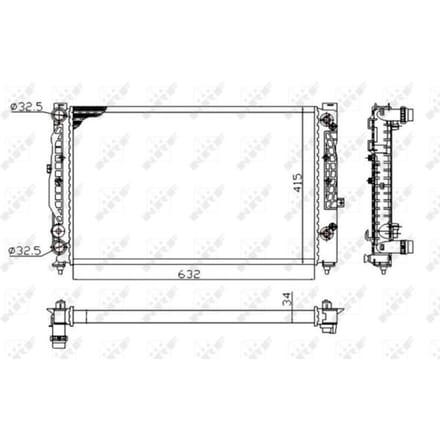 Radiator, motorkoeling Economy Class NRF 529504A