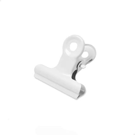 Bulldog clip 20 mm | Wit | 30 stuks