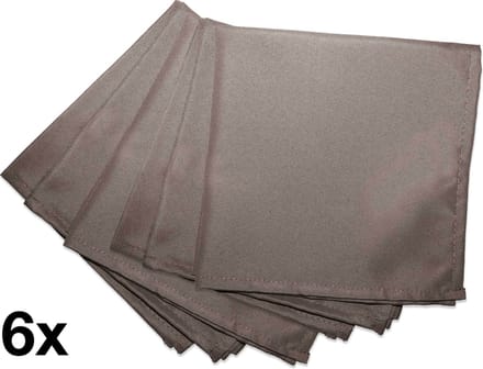 Wicotex - Servetten Polyester 40x40cm Taupe 6 stuks
