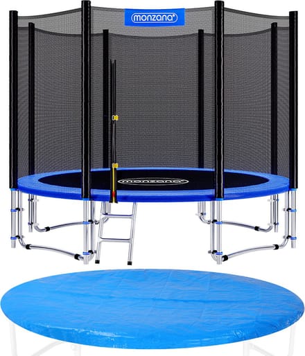 Monzana Trampoline - 366cm Incl Veiligheidsnet Rand Ladder – Blauw