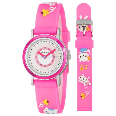 Prisma Kinderhorloge "Isabel" met Extra Silicone Bandje - 28mm