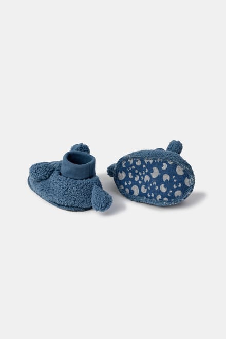 Woody pantoffels - blauwgrijs - 252-10-BBO-M/189 - maat 6mnd/12mnd