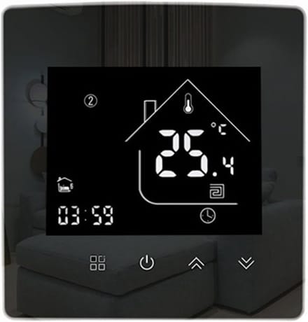 Slimme Thermostaat - Verwarming Bediening - Energie Besparen - Wekelijks Programmeerbaar - 86x86mm - Wit