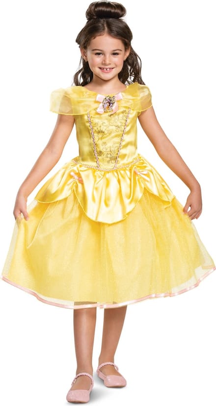DISNEY Prinses - BEAUTY & THE BEAST, Belle Deluxe , Maat S (5 - 6 jaar), Meisjes