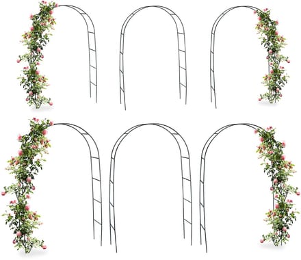 6 x rozenboog - tuinboog - obelisk - pergola - klimop - rankhulp - rozen boog