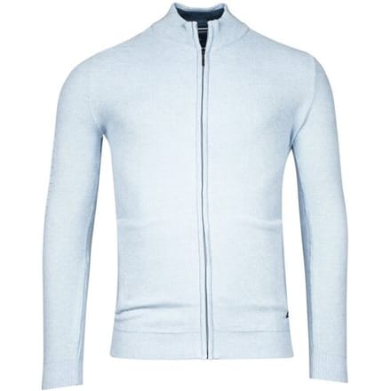 Baileys Vest Cardigan Zip Allover Structure Soft Blue / male