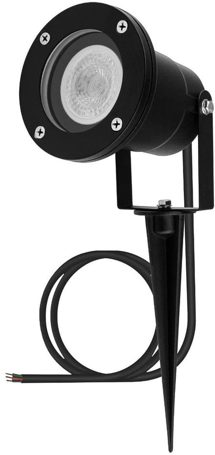 LED GU10 IP65 WATERPROOF Tuinlamp Zwart met kabel