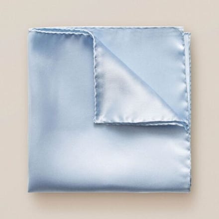 Eton Pochet Uni Pocket Square Licht Blauw Melange / male