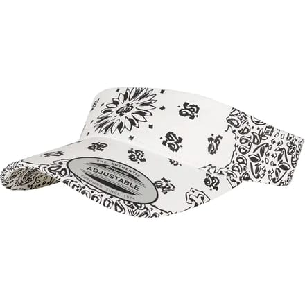Urban Classics - Bandana Print Visor/zonneklep - Wit/Zwart