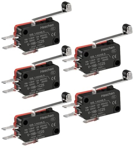 Microschakelaar SPDT Lange Rolhendel 16A 250VAC - 5 Stuks