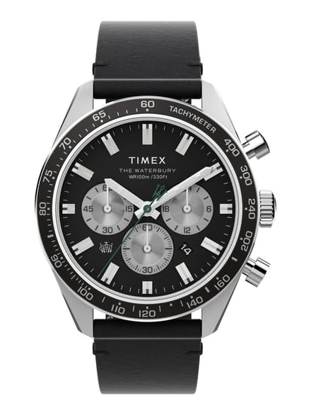 Timex Waterbury Dive TW2V42500 Horloge - Leer - Zwart - Ø 41 mm