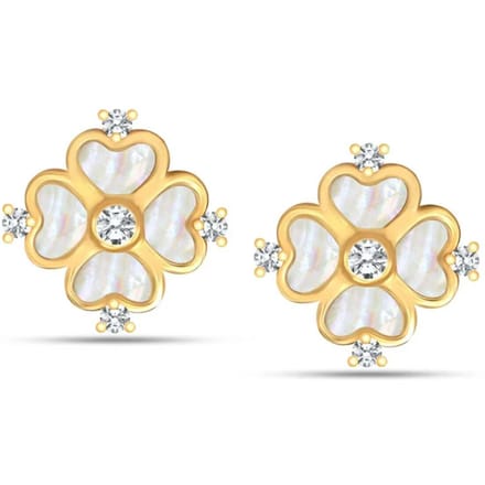 Dames Klaverbloem Oorbellen in 925 Sterling Zilver BIPE002