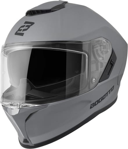 Bogotto Phantom Zwart Grijs Fiberglas Integraalhelm - Helm