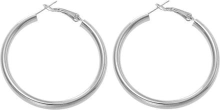 Behave Oorbellen - oorringen - dames - zilver kleur - 4.5 cm