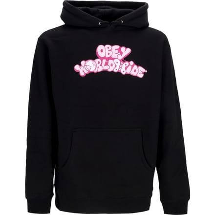 W Worldwide Butterfly 2 Basic Fleece zwarte dameshoodie met capuchon