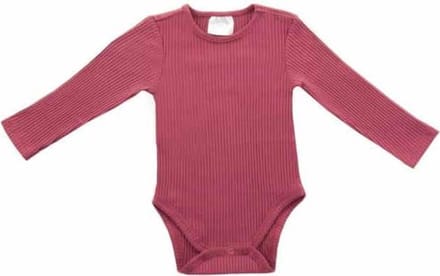 Jollein romper lange mouw Rib maroon red 74/80