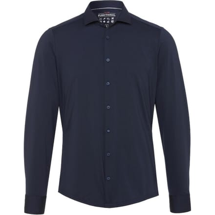 Pure Overhemd Functional Donkerblauw - Maat 37 - Heren - Overhemden Casual