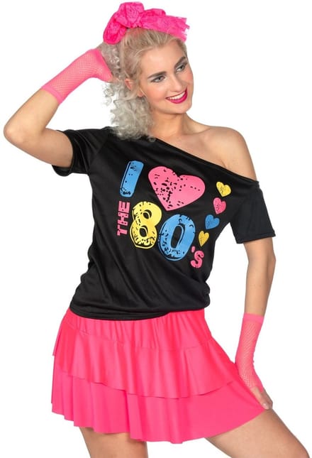 80s Lover Shirt Zwart Vrouw