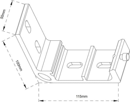 Brulo - Muurbevestingsplaten -Windscherm -accessoire - Hoek- hoekbevestiging