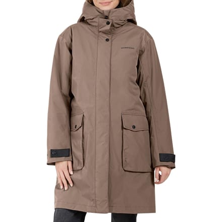 Didriksons ILSA WNS PARKA Dames Outdoorjas - Mocha Brown - Maat 42