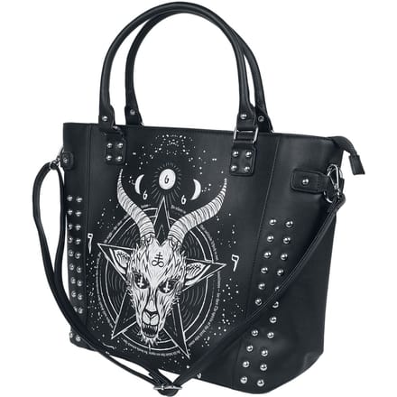 Jawbreaker - Gothic Handtas - Baphomet - voor Vrouwen - zwart-wit
