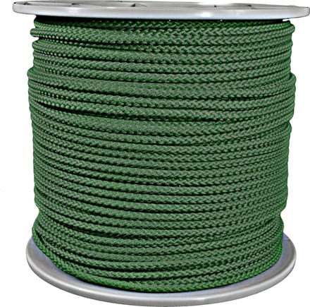Polyester Touw – 200 meter – 5mm - Groen – Gevlochten koord - Haspel