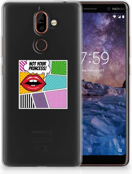 Nokia 7 Plus Silicone Back Cover Popart Princess