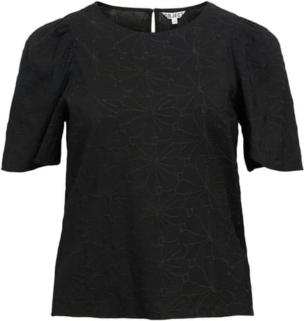 Object T-shirt Objilly S/s Re O-neck Top 138 23046466 Black Dames Maat - 38