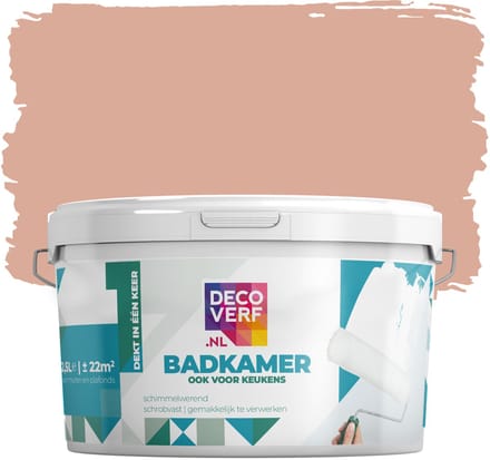 Decoverf badkamer verf perzik, 2.5L