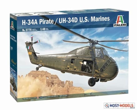 Italeri Modelbouwpakket Vliegtuigen - 2776 H-34A Pirate / UH-34D U.S. Marines Plastic - 1:48 - Modelbouw