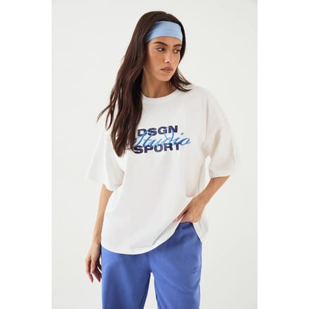 Dames DSGN Studio Sport Oversized T-Shirt | White | Maat: 3XL