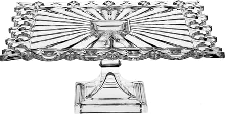 Crystal Bohemia Taart plateau Pierced - Kristal - 32cm /footed/ - 1 stuk