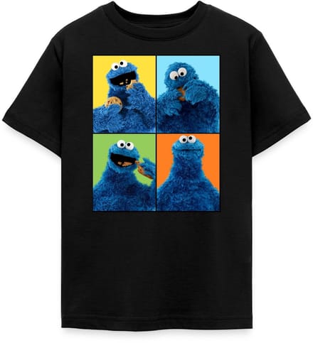 Sesamstraat Koekiemonster Kunst T-Shirt Tiener