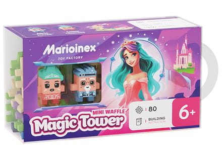Mini wafel blokken prinses magie toren - Marioinex - vanaf 6 jaar