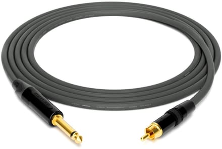 Studiokabel - Audiokabel RCA TS - Professionele opnames - Quad structuur - 70 m - Grijs