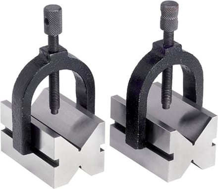 Paar V-blokken ø 30 mm - verstelbare opspanbeugels MW Tools VBL3001