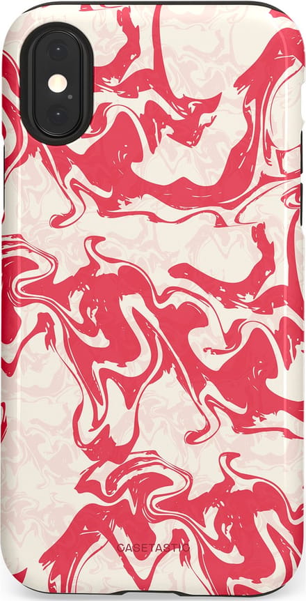 Casetastic hoesje geschikt voor Apple iPhone X / Apple iPhone XS - Dubbellaagse bescherming - Marshmellow Explosie - Fashion Case - Koraal Wit Crème Lichtroze