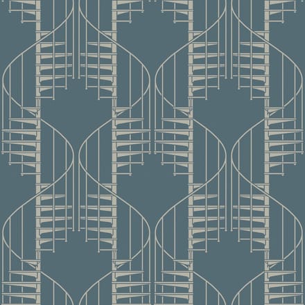 Boråstapeter Vliesbehang 2282 - Treasured - Art Deco Blauw - 53cm x 10.05m
