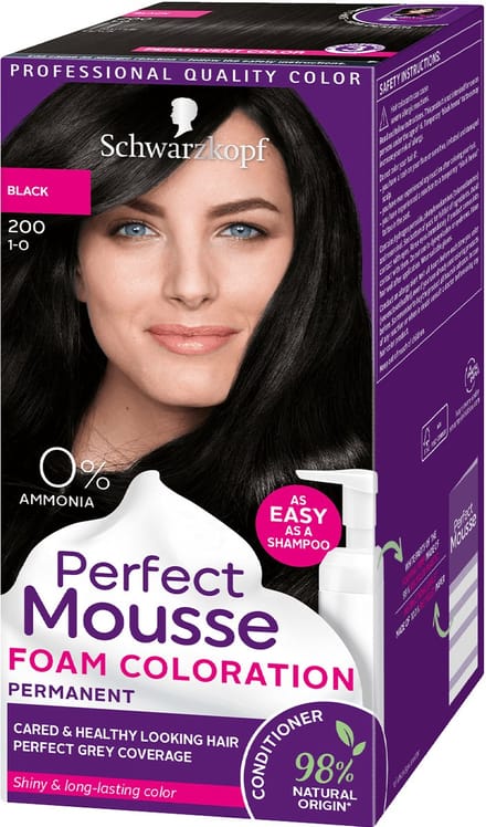 SCHWARZKOPF Permanent Hair Perfect Mousse 200 - Zwart
