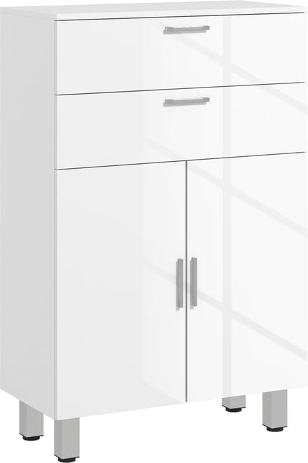 kleankin-Badkamerkast-60x30x93cm-Panneaux de particule-Blanc