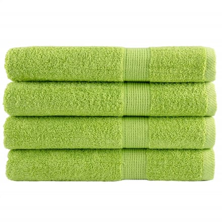 vidaXL - Handdoeken - SOLUND - 4 - st - 600 - g/m² - 100x200 - cm - appelgroen