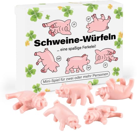 Dailygoods - Set van 5 Geluksvarkentjes voor Oudejaarsavond en Kerst