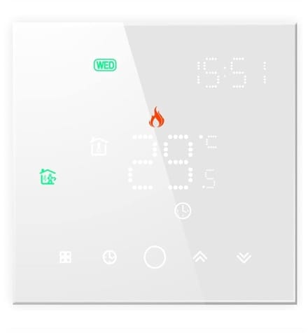 Slimme Thermostaat - Temperatuurregelaar App - Comfort Verhoging - Wekelijks Programmeerbaar - 16A Belasting - Zwart