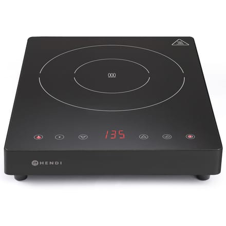 Draagbare inductiekookplaat met touchpaneel, 1 kookzone, Black Line, diameter 22 cm, 2000 W, Hendi 239391