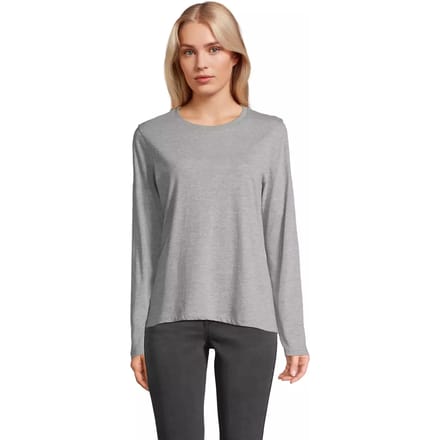 SOL'S Women´s Monarch Long Sleeve T-Shirt L04443 - Grey Melange - 3XL