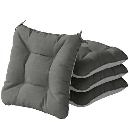 Outsunny Outdoor Zitkussen-Polyester, schuim-39,5L x 39,5B x 10H cm-Donkergrijs