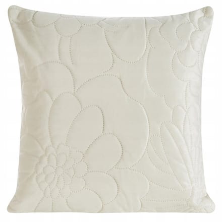 Decoratieve Cussenhoes 40x40 Ariel 4 Crème Bloemig Velours