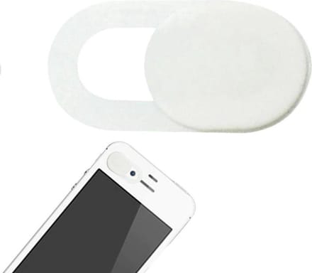 Webcam Cover | Telefoon Camera Cover | Tablet Camera Cover | Schuifbaar voor privacy | Wit | 1-pack