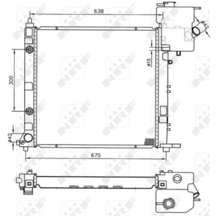 Radiator, motorkoeling NRF 50582