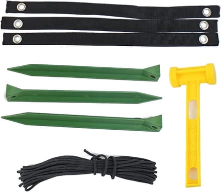 Boomsteun Set - Grondpen Verankering - Stabiliteit Buiten - Verstelbare Banden - 31x8cm - Niet gespecificeerd